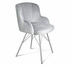 Стул Sheffilton SHT-ST39-1/S37 серое облако/хром лак Bravo