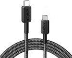 Кабель ANKER Power Line 322, USB-C - USB-C, 18m, A81F6, Black/черный