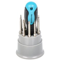 Набор отверток для точных работ, 11 предметов, Bartex, SL, PH, T, трехкомпонентная ручка, с насадками, пенал, AI-3004001