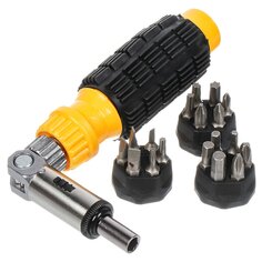 Отвертка реверсивная с битами, 19 предметов, Bartex, CrV сталь, SB020