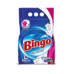 Стиральный порошок Bingo, 2 кг, автомат, универсальный, для белого и цветного белья