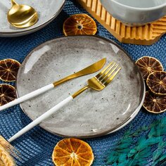 Тарелка десертная, керамика, 20 см, Stone Dark, Domestos, TDP575/DMD042