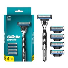 Станок для бритья Gillette, Mach3, для мужчин, 5 сменных кассет