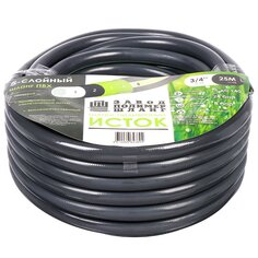Шланг поливочный, 3/4 , 19 мм, 24 атм, армированный, 25 м, 5 слоев, Исток, ПВХ, НФ-00000134
