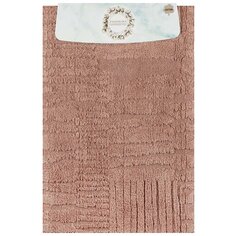 Коврик для ванной, 0.6х0.9 м, 100% хлопок, коричневый, Karteks, 1025/60.02, однотонный