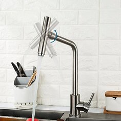 Смеситель для кухни, Frap, с картриджем, нержавеющая сталь, F44899