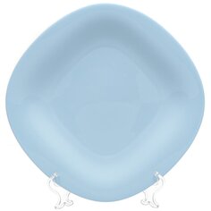 Тарелка обеденная, стеклокерамика, 27 см, квадратная, Carine Light Blue, Luminarc, P4126