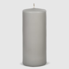 Свеча Mercury Deco matt pillar серая-2 8х18 см
