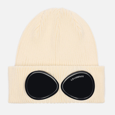 Шапка C.P. Company Cotton Goggle Ribbed, цвет бежевый