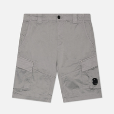 Мужские шорты C.P. Company Stretch Sateen Cargo Lens Detail, цвет серый