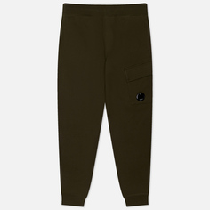 Мужские брюки C.P. Company Diagonal Raised Fleece Cargo Cuffed Leg, цвет оливковый, размер XL