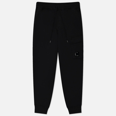 Мужские брюки C.P. Company Cotton Diagonal Fleece Cargo Garment Dyed, цвет чёрный, размер L