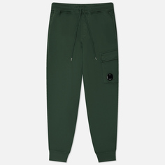 Мужские брюки C.P. Company Cotton Diagonal Fleece Cargo Resist Dyed, цвет зелёный, размер S