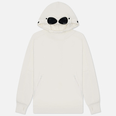 Мужская толстовка C.P. Company Diagonal Raised Fleece Hoodie Goggle, цвет белый, размер XL