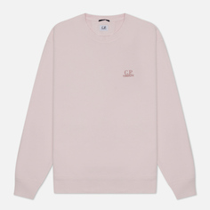 Мужская толстовка C.P. Company Cotton Diagonal Fleece Logo Resist Dyed, цвет розовый, размер XL