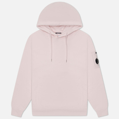 Мужская толстовка C.P. Company Cotton Diagonal Fleece Lens Hoodie Resist Dyed, цвет розовый, размер M