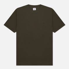 Мужская футболка C.P. Company 30/1 Jersey Goggle, цвет оливковый, размер XL