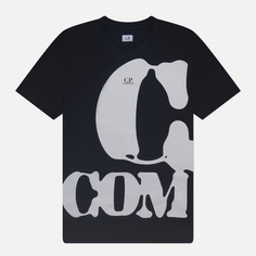 Мужская футболка C.P. Company 30/1 Jersey Relaxed Logo, цвет чёрный, размер XXL