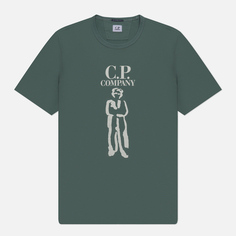 Мужская футболка C.P. Company 30/2 Mercerized Jersey Twisted British Sailor, цвет зелёный, размер XL