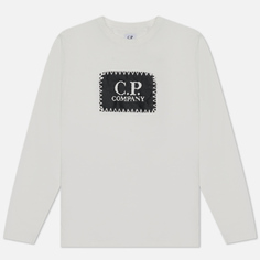 Мужской лонгслив C.P. Company 30/1 Jersey Logo, цвет белый, размер XXXL