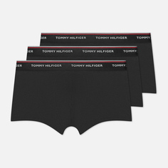 Комплект мужских трусов Tommy Hilfiger Underwear 3-Pack Stretch Cotton Low Rise Trunks, цвет чёрный, размер S