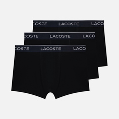 Комплект мужских трусов Lacoste Underwear 3-Pack Casual Trunk, цвет чёрный, размер L