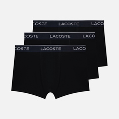 Комплект мужских трусов Lacoste Underwear 3-Pack Casual Trunk, цвет чёрный