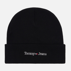 Шапка Tommy Jeans Logo Embroidery, цвет чёрный