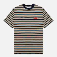 Мужская футболка Butter Goods Gardens Stripe, цвет бежевый, размер XL
