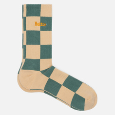 Носки Butter Goods Checkered, цвет зелёный, размер 40-46 EU