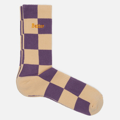 Носки Butter Goods Checkered, цвет фиолетовый