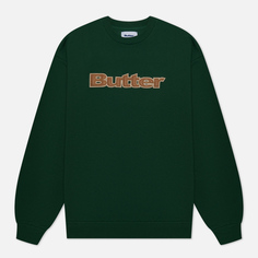 Мужская толстовка Butter Goods Felt Logo Applique Crew Neck, цвет зелёный, размер XL