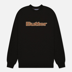 Мужская толстовка Butter Goods Felt Logo Applique Crew Neck, цвет чёрный, размер M