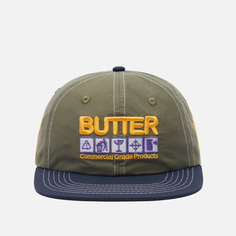 Кепка Butter Goods Symbols 6 Panel, цвет оливковый