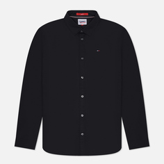 Мужская рубашка Tommy Jeans Stretch Slim Fit, цвет чёрный