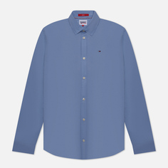 Мужская рубашка Tommy Jeans Stretch Slim Fit, цвет голубой, размер XXL
