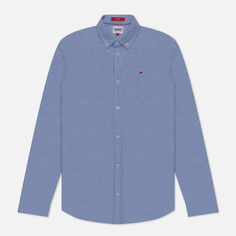 Мужская рубашка Tommy Jeans Stretch Oxford Cotton Slim Fit, цвет голубой