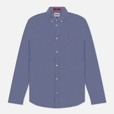 Мужская рубашка Tommy Jeans Stretch Oxford Cotton Slim Fit, цвет синий, размер L