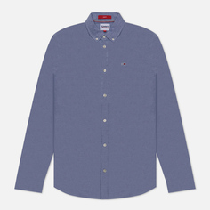 Мужская рубашка Tommy Jeans Stretch Oxford Cotton Slim Fit, цвет синий