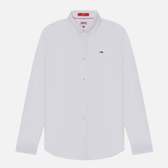 Мужская рубашка Tommy Jeans Stretch Oxford Cotton Slim Fit, цвет белый