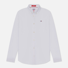 Мужская рубашка Tommy Jeans Stretch Oxford Cotton Slim Fit, цвет белый, размер XXL