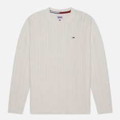Мужской свитер Tommy Jeans Regular Cable, цвет белый