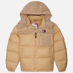 Мужской пуховик Tommy Jeans Cord Mix Alaska Puffer, цвет бежевый