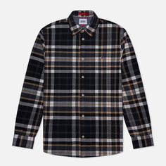 Мужская рубашка Tommy Jeans Essential Check Classic Fit Flannel, цвет чёрный, размер S