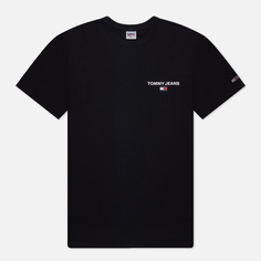 Мужская футболка Tommy Jeans Back Logo Classic Fit, цвет чёрный, размер S
