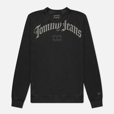 Мужская толстовка Tommy Jeans Relaxed Grunge Arch Crew Neck, цвет чёрный, размер XL