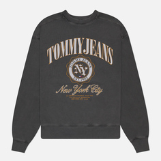 Мужская толстовка Tommy Jeans Boxy Luxe Varsity Crew Neck, цвет серый, размер XL