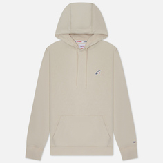 Мужская толстовка Tommy Jeans Regular Washed Signature Hoodie, цвет белый