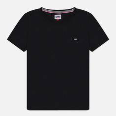 Женская футболка Tommy Jeans Soft Jersey, цвет чёрный, размер M
