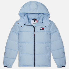 Женский пуховик Tommy Jeans Alaska Hooded Puffer, цвет голубой, размер L